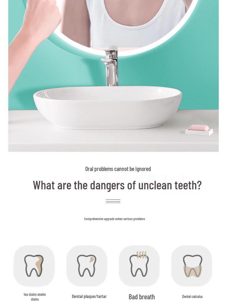 Ultrasonic Tartar Remover & Teeth Whitening Tool for Home Dental Care