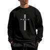 Men's Letter Printed Round Neck Long Sleeve Sweatshirt Casual Sports Top