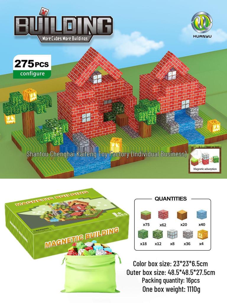 My Cube World Magnetic Building Blocks - Primeval Forest Set