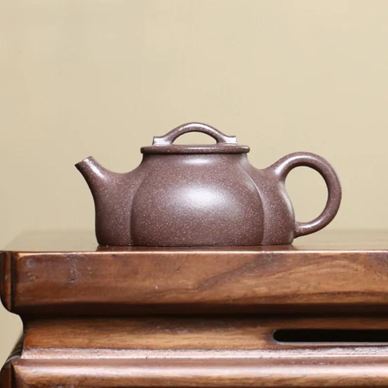 140ml Yixing Handmade Purple Clay Teapot Tradition Beauty Kettle Chinese Household Zisha Tea Pot Tea Set Accessories Teaware
