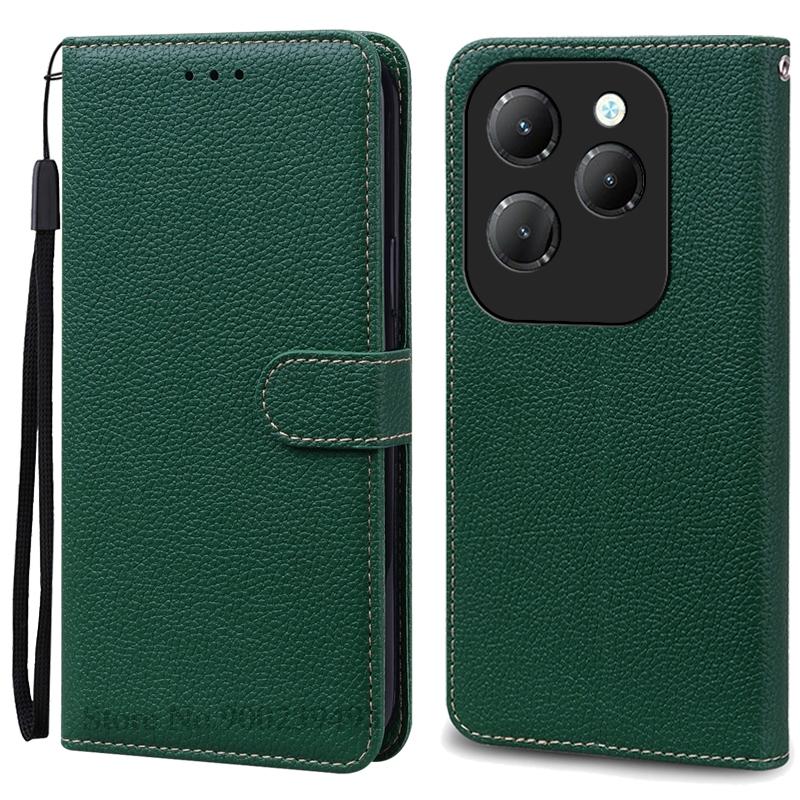 

Чехол Hot 40/Hot 40 Pro для Infinix Hot 40, кожаный чехол-кошелек, флип-чехол для Infinix Hot 40 Pro, чехол X6836 X6837, чехол для телефона Hot 40 (Hot 40 Pro) темно-зеленого