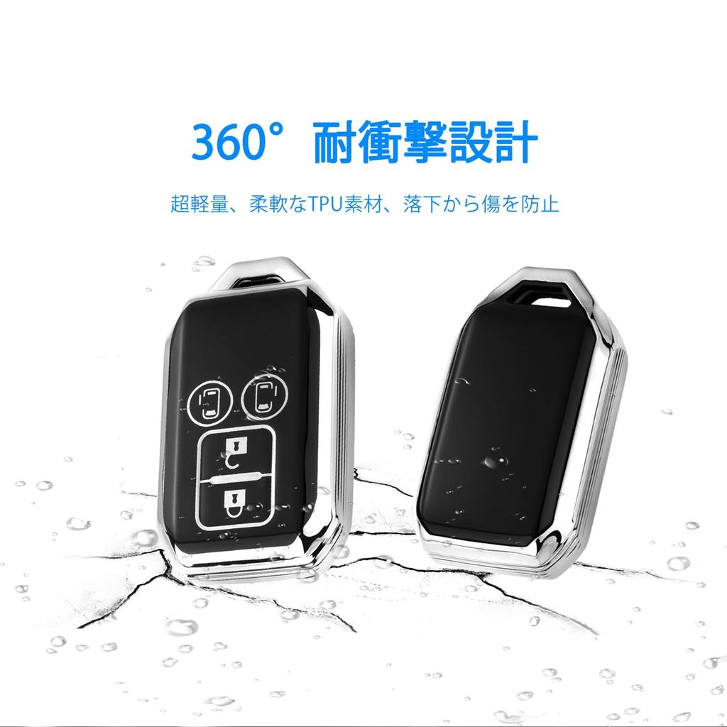 New Spacia Custom Key Fits Suzuki Flair Solio Smart Key Key Lightweight Soft 4 Stylish [Unhoke] Case, Wagon, Bandit, Case, Holder, TPU, Touch,
