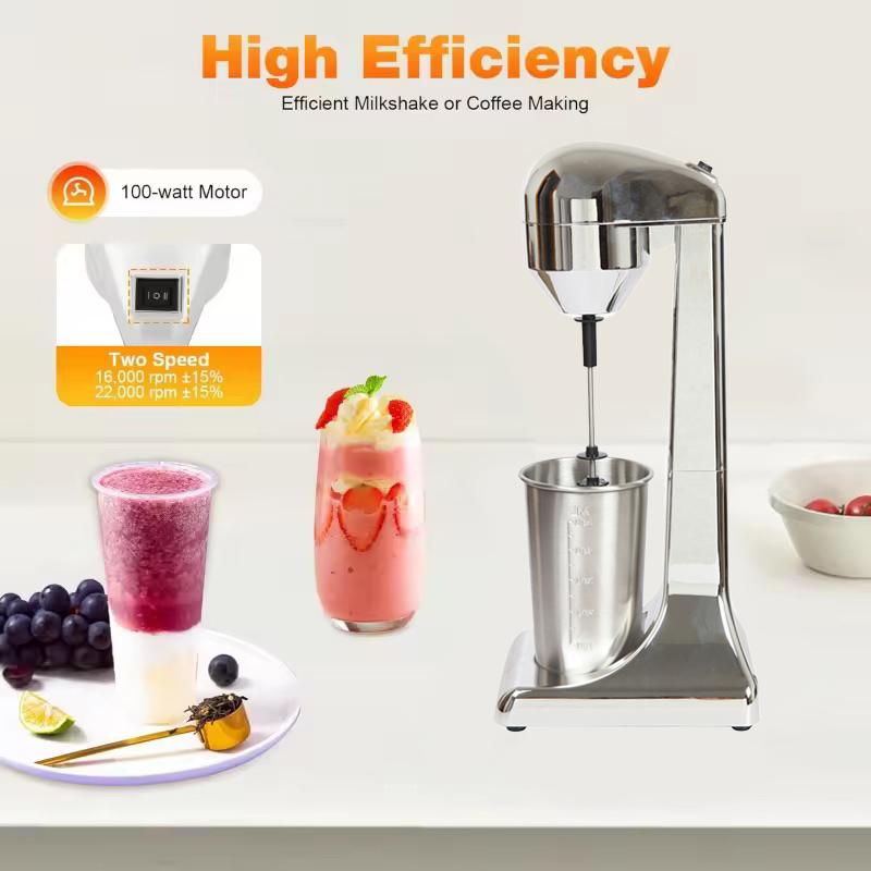 Elektryczny spieniacz do mleka z podwójną głowicą Pionowa maszyna do pianki mlecznej Mikser do napojów kawowych do domu Bar Elektryczna maszynka do milkshake'ów 220V UE