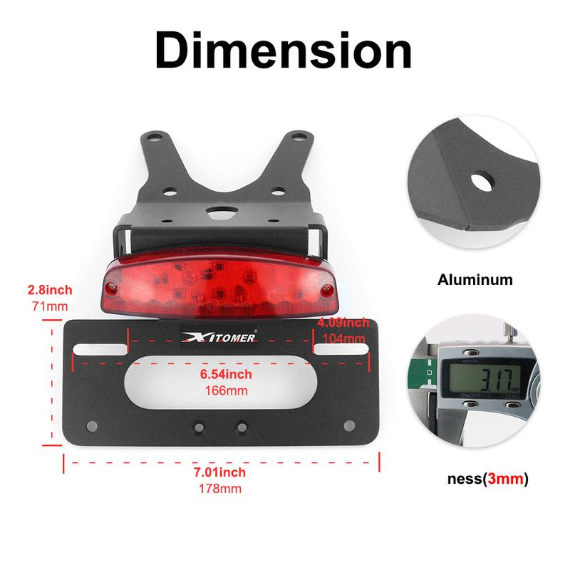 Fit For Honda CRF250L CRF250M 2013- CRF250 Rally Motorcycle Rear Tail Tidy License Plate Holder Fender Eliminator Kit Black