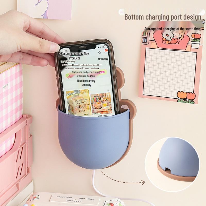 Cute Wall-Mounted Storage Box for Remote, Phone, and Electronics