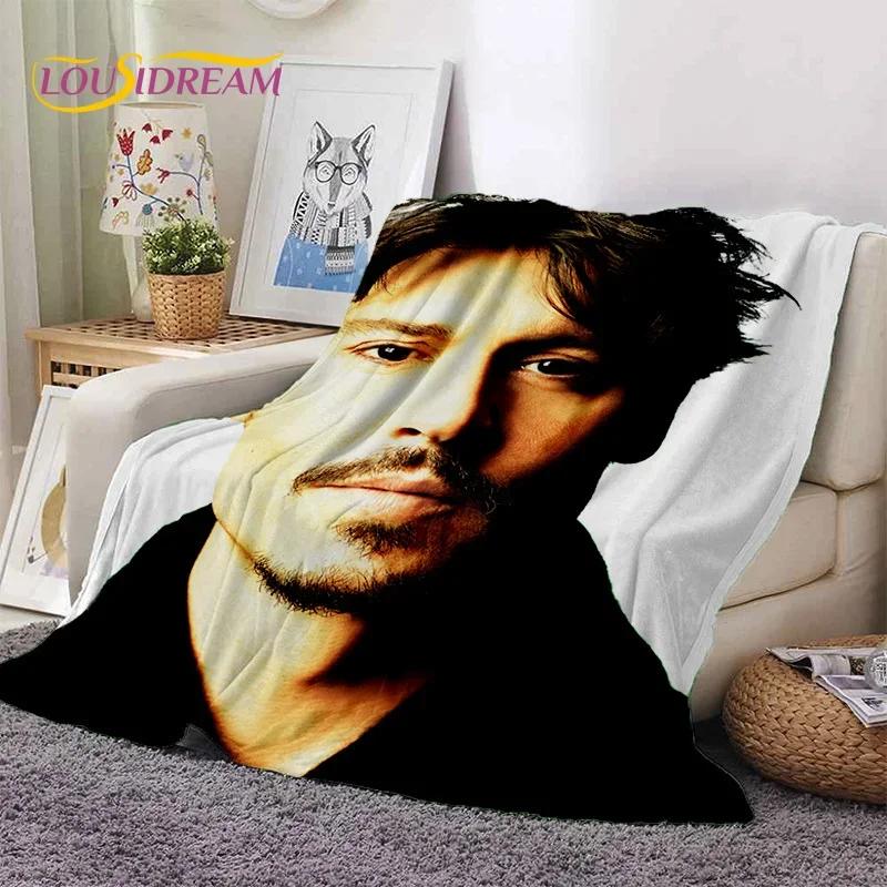 Manta Suave de Franela HD con Impresión 3D de Johnny Depp para Camas Dormitorio Sofá Picnic, Manta Ligera para Cubrir Aire Libre Ocio Regalo