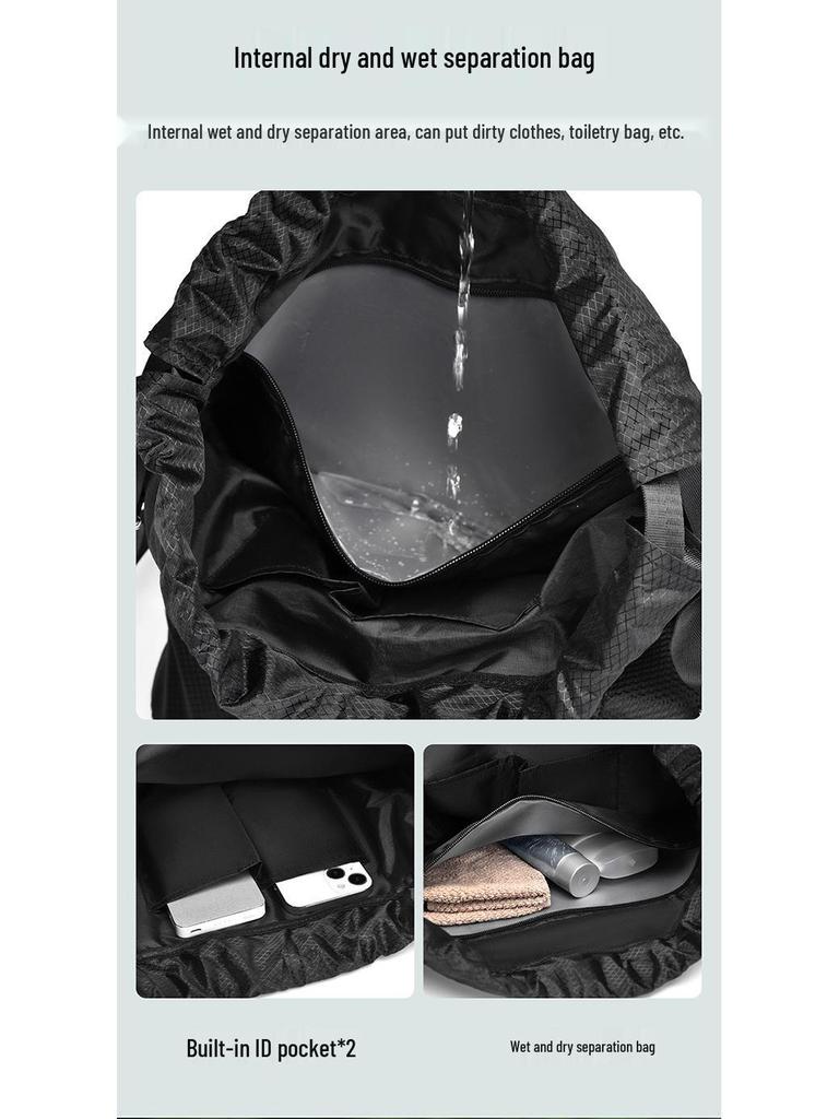Durable Sports Backpack: Tennis/Basketball Bag with Shoe Compartment & Wet/Dry Separation