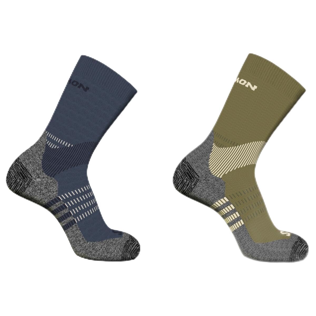 

[Salomon] Socks 2-Pack X ULTRA ACCESS CREW 2-PAC (X Ultra Access Crew 2-Pack) LC2372000 Gothic Olive/GRISAILLE M