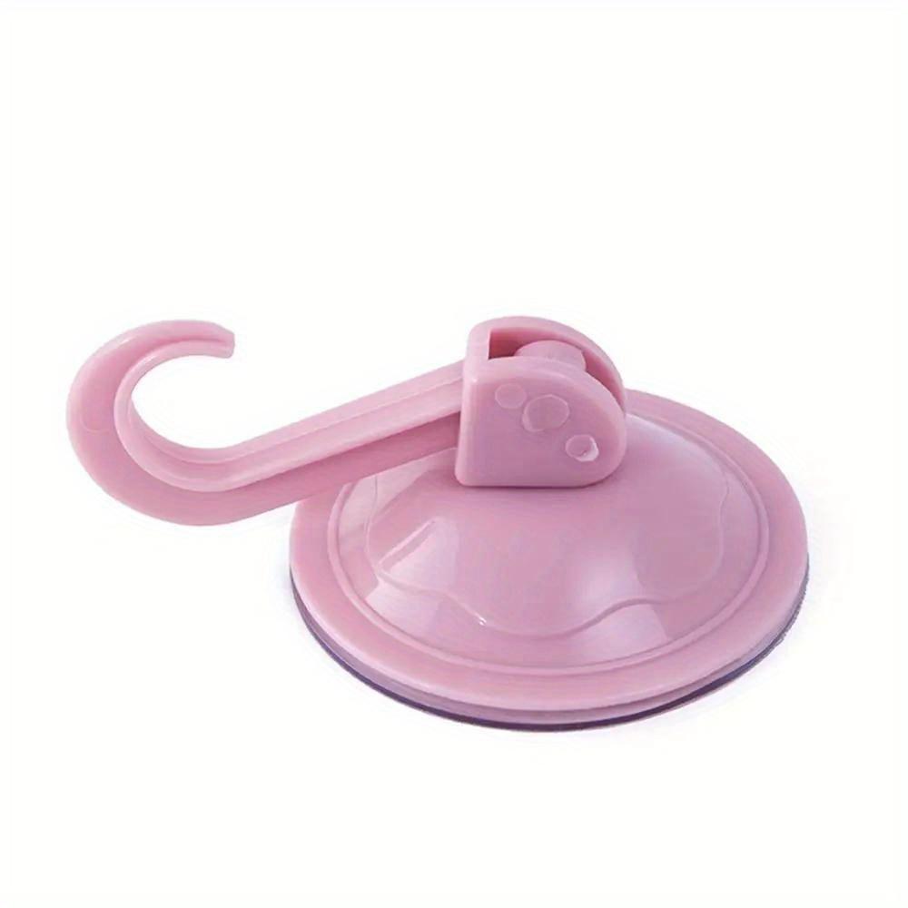 Strong Adhesive Suction Cup Hooks - No Drill Wall Hooks for Bathroom, Kitchen, Door - Durable PVC Plastic Multi-Purpose Storage Organizer