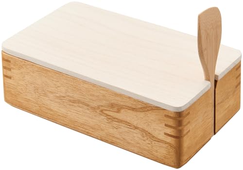 OSMAC Paulownia Wood Ohitsu Storage Container, 2-cup Capacity, Microwave, Refrigerator, and Freezer Safe, Made in Japan, Insect and Moisture Resistant