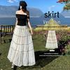 Women's High Waist A-line White Floral Skort - Summer Slimming Petite Mesh Design