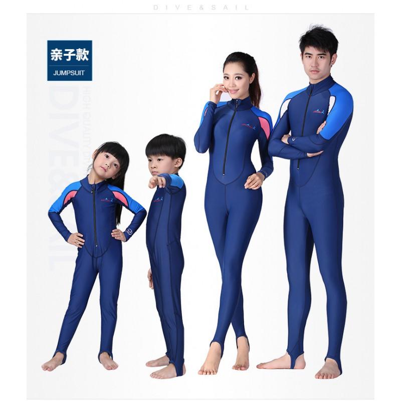 Diving Suit Men's One-piece Long-sleeved Trousers Lycra Sunscreen Swimsuit Women's Snorkeling Surfing Quick-drying Jellyfish