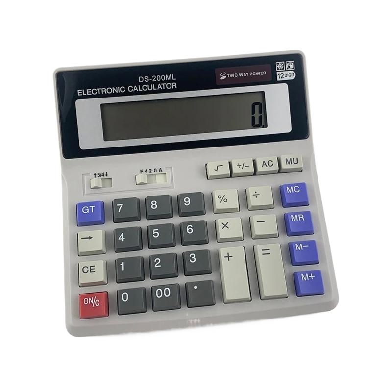 

12-значний електронний калькулятор Професійний калькулятор Калькулятор з подвійним живленням для дому, офісу, інструменти для фінансового обліку