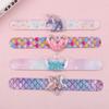 Kids Cartoon Wristband with Glitter Sequins Unicorn Mermaid Slap Bracelets Birthday Party Favors Gift Goodie Pinata Fillers