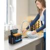 Hand and Dish Soap Dispenser Set with Tray, Dual Soap Dispenser with Sponge Holder and Dishcloth Holder 5-in-1 Organizer for Kitchen Sink Countertop