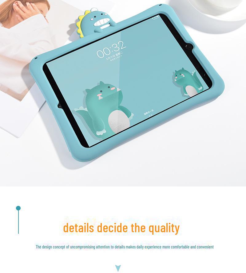 iPad 9/Air 4 Silicone Protective Case with Pen Slot - Cartoon Design for 10.9-inch, 10th Gen, and Mini 5/6 Tablets