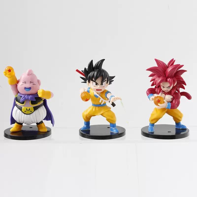 Perfecte Q-versie Bandai Dragon Ball: Set van beeldjes voor personages zoals Sun Wukong Vegeta Brolli Boo en Super Blauwe Vorm