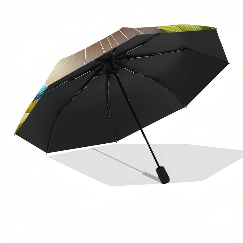 1pc Cat Flowers Automatic Open/Close Umbrella - Compact Travel Umbrella, Gift for Birthdayyy251208144