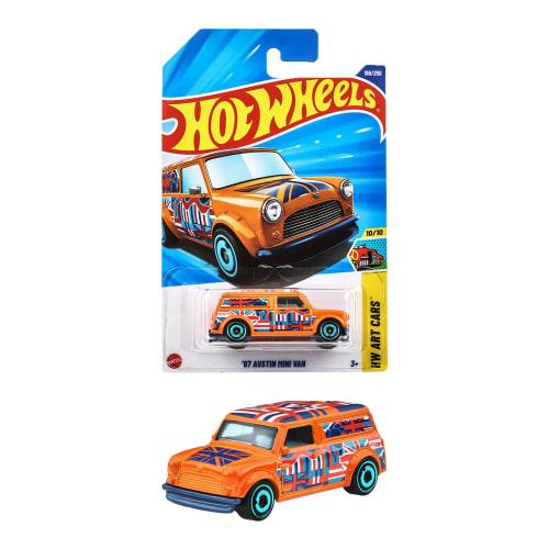 

Hot Wheels Basic Car 67 Austin Mini Van Vehicle, Orange, for ages 3 and up, JFN30