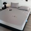 A-Class High-End Embroidered Summer Mat Set: Ice-Cool, Modern Minimalist, Solid Color, Fitted Sheet Style.