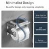 High Quality 304 Stainless Steel Toilet Paper Holder Wall Mounted No Drilling for Bathroom Vanity