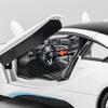 1/22 BMW I8 New Energy Car Alloy Sports Car Model Diecast Metal Racing Car Vehicles Model Simulation Sound Light Childrens Toys Gift