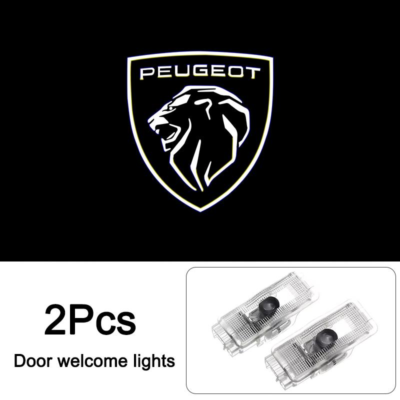 HD Led Welcome Light Car Door Projector Lamps For Peugeot 407 408 RCZ 307 508 406 607 806 807 5008 307 306 207 206 308 208 3008