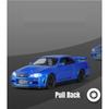 1/32 Nissan GTR34 Skyline GTR Spielzeugautomodell Druckguss-Rennminiaturmodell Sound & Licht Pull Back Collection Geschenk Kinder Junge
