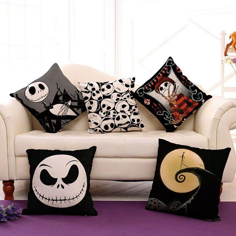 Nightmare Before Christmas Decorative Cushion Cover For Ghost Head Design Waist