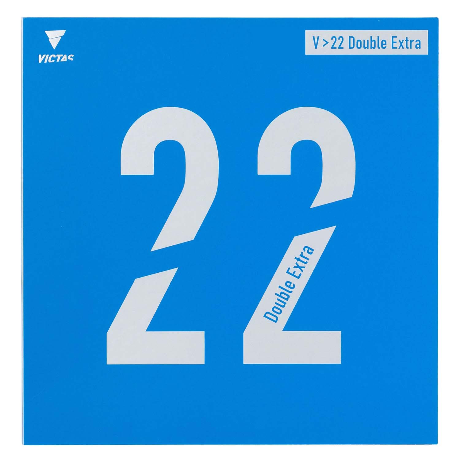 VICTAS Table Tennis Rubber V 22 Double Extra Back Soft Rubber 2.0 Black 200070