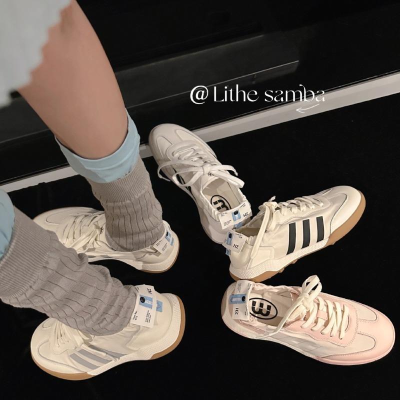 Three Bars Women's Summer Retro Little White Shoes Lightweight Soft Sole Breathable Tide Cross Strap