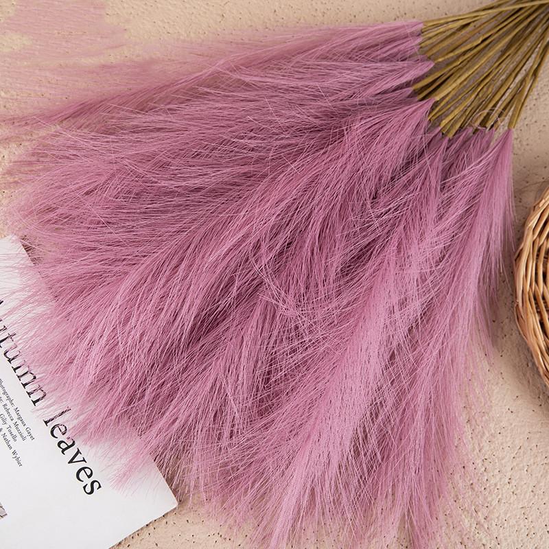 

1 шт. 56 см пушистая пампасная трава бохо декоративный цветок искусственное растение тростник имитация свадебной вечеринки украшение дома искусственные цветы 1pc фиолетовый