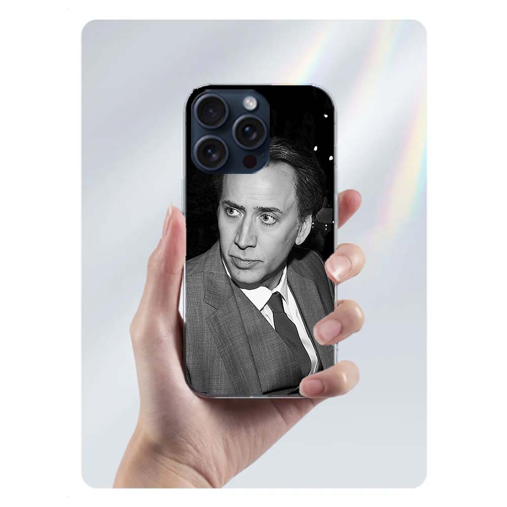 

Funny Nicolas Cage Actor Clear Phone Case For Iphone 17 Air 16 Pro Max 15 Pro 14 Plus 17E 16E 11 13 12 Mini Cover Cases Fundas C iPhone 13 Mini