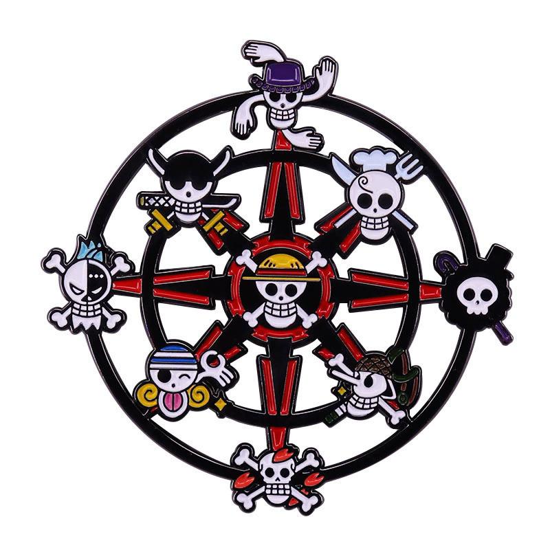 Creativity Anime One Piece Enamel Pins Monkey D Luffy Badges Men Women's Brooches Cool Briefcase Badges Decorate Gifts