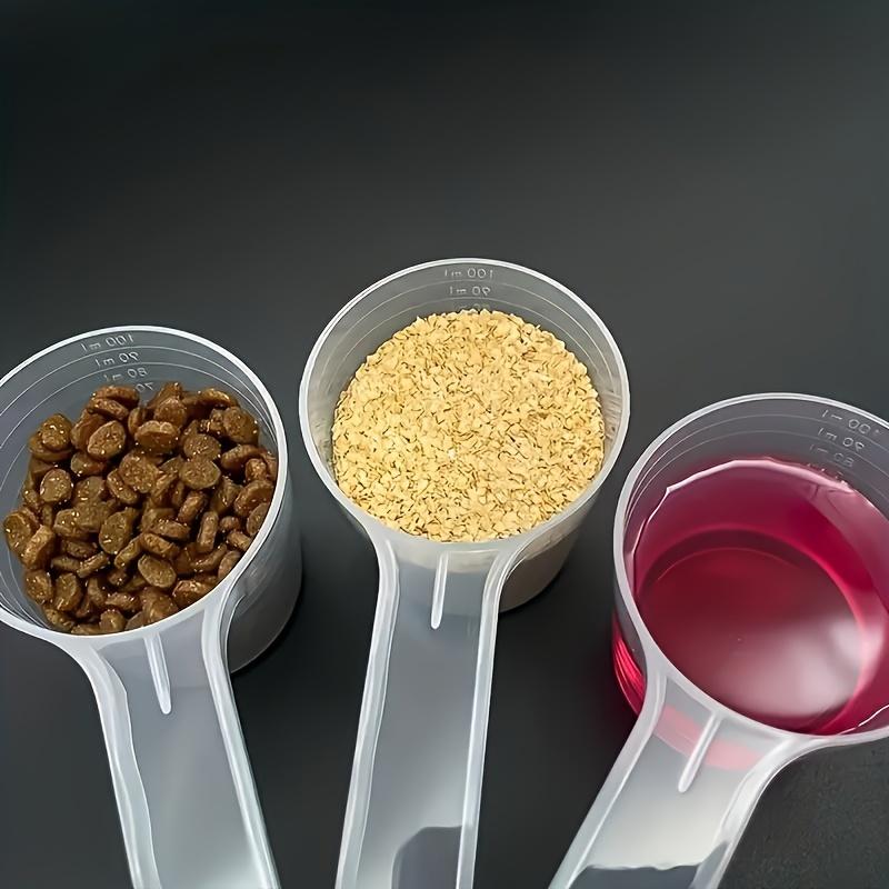 Pet Feeding Spoon with Measurement Markings-Plastic Food Scoop, for Precise Portion Control, Easy-Clean for Dry Food & Wet Meals