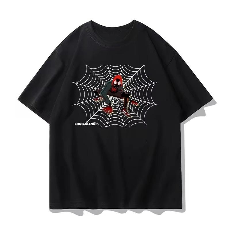 

2026 new Marvel fan SpiderUnisex collaboration cotton printed childrens clothing set short sleeves S
