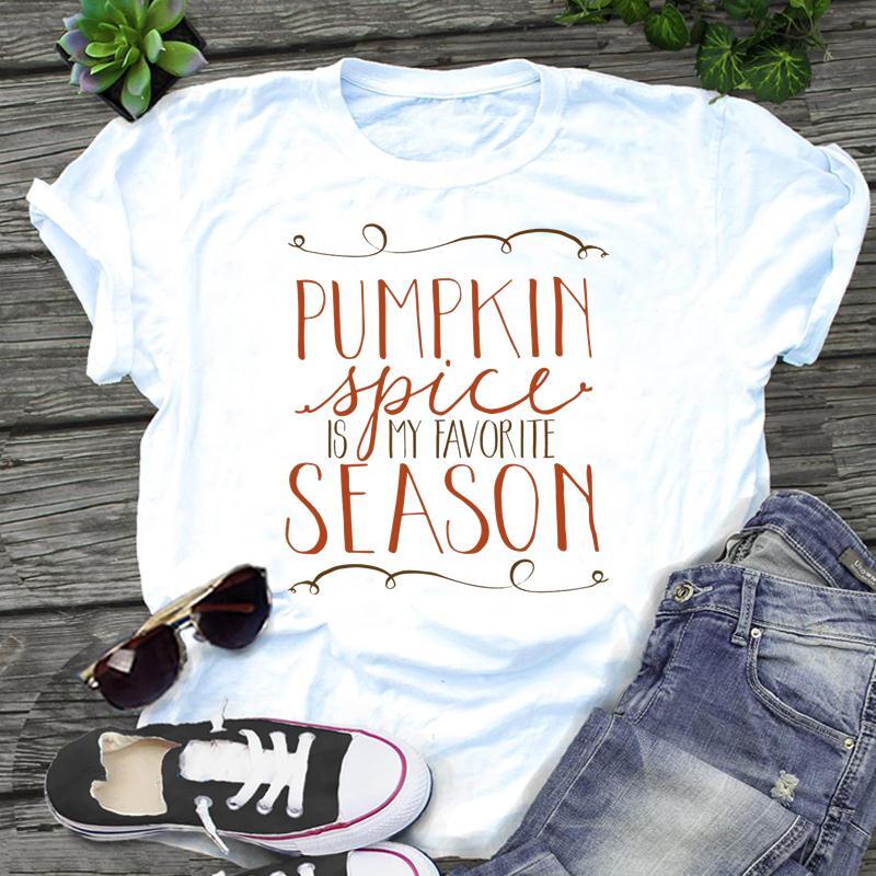Pumpkin Spice Is My Favourite Season T shirt Fall %100 Premium Cotton