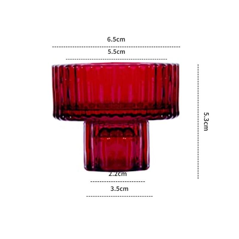 Nordic Mini Glass Candlestick European Taper Candles Holders Table Candle Stand Small Tealight candle holder Home Decoration