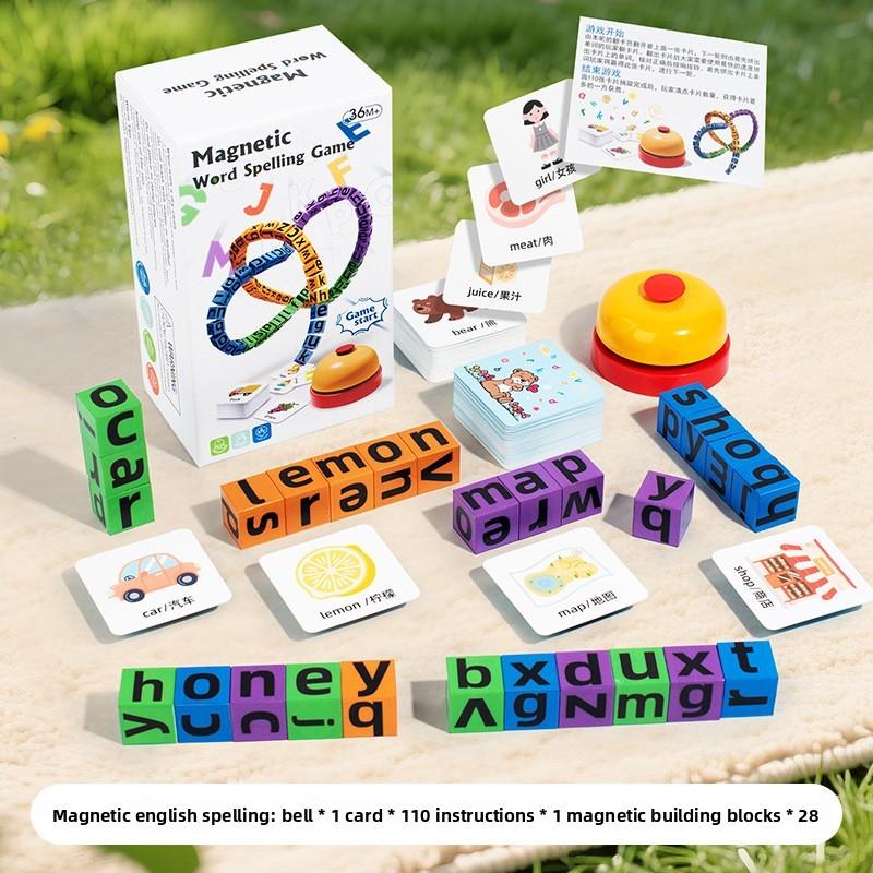 Wooden Educational Word Building Blocks For Kids Age 3 To 6 With Diy Fun And Cognitive Development