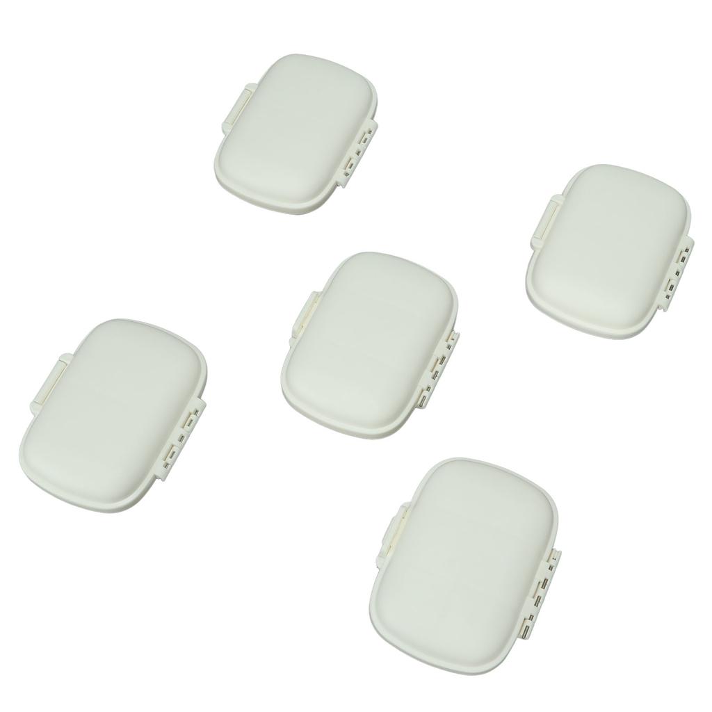 5 Pcs Medicine Organizer Dividing Medicine Planner Box Snap Design Daily Medicine Holder Container