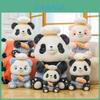 Cute Cartoon Chef Panda Plush Doll Children Toy For Kids Bedroom Decor