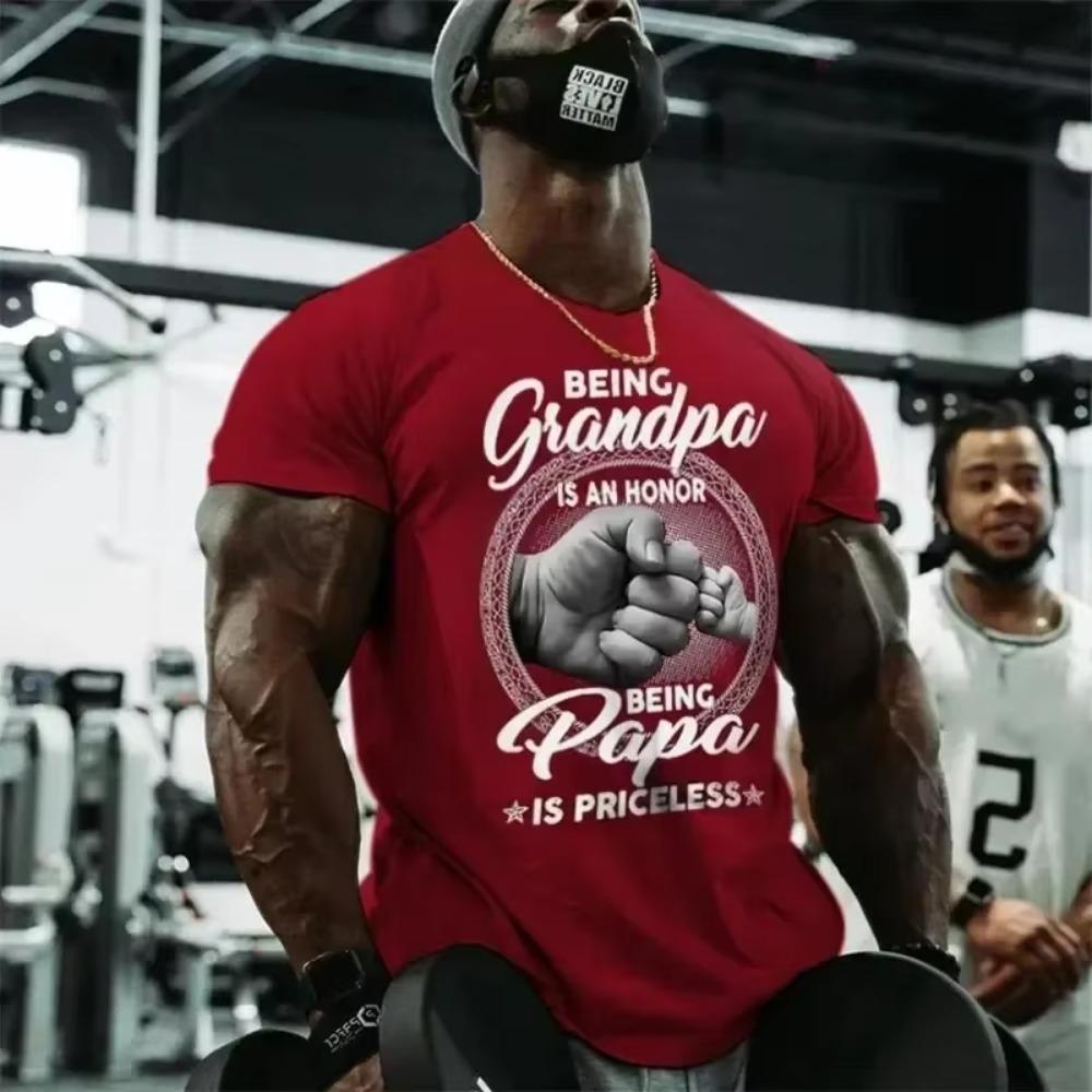 

Новая мужская футболка Special Being Grandpa Being Papa с принтом Футболка летняя свободного покроя с круглым вырезом и короткими рукавами в уличном стиле XXXXXL коричневый