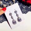 Große Wassertropfen 5A Zirkonia Ohrringe für Damen Sterling Silber für Mädchen Geburtstagsgeschenk