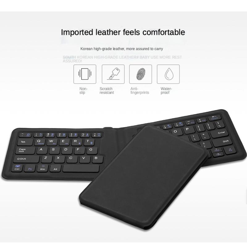 Mini Bluetooth-campati Folding Keyboard for ipad Phone Laptop Rechargeable Wireless Keyboard Ergonomic Foldable Keyboard