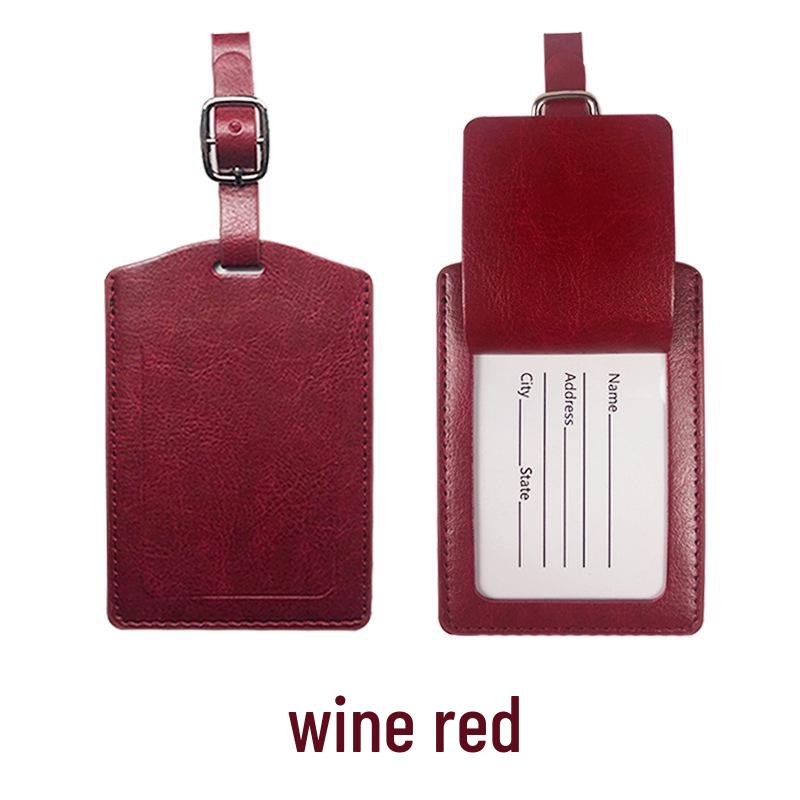 Metal Buckle Boarding Pass and PU Leather Luggage Tag with Hot Stamped Paper Card