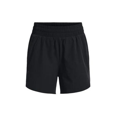Einfarbige Elastische Taille Gerade Reguläre Shorts Damen Unterteile Schwarz 1376933-001