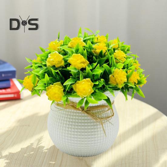 Artificial Potted Plants 31 Flower Head Home Office Living Room Bedroom Wedding Faux Floral Bonsai Indoor Outdoor Decoration