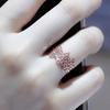 Purple Gold Wide Version Hollow Ring Simple Fashion Personality Temperament Color Gold Plated Rose Gold Ring