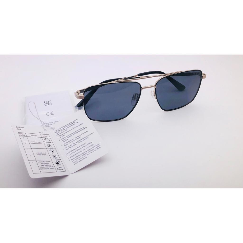 RSINC Unisex Polarisierte Sonnenbrille UV-Schutz Quadratisch Silber Schwarz LCS8016A |O B0DKP2L48S