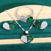 2024 New Zircon Heart Necklace Earrings Earrings